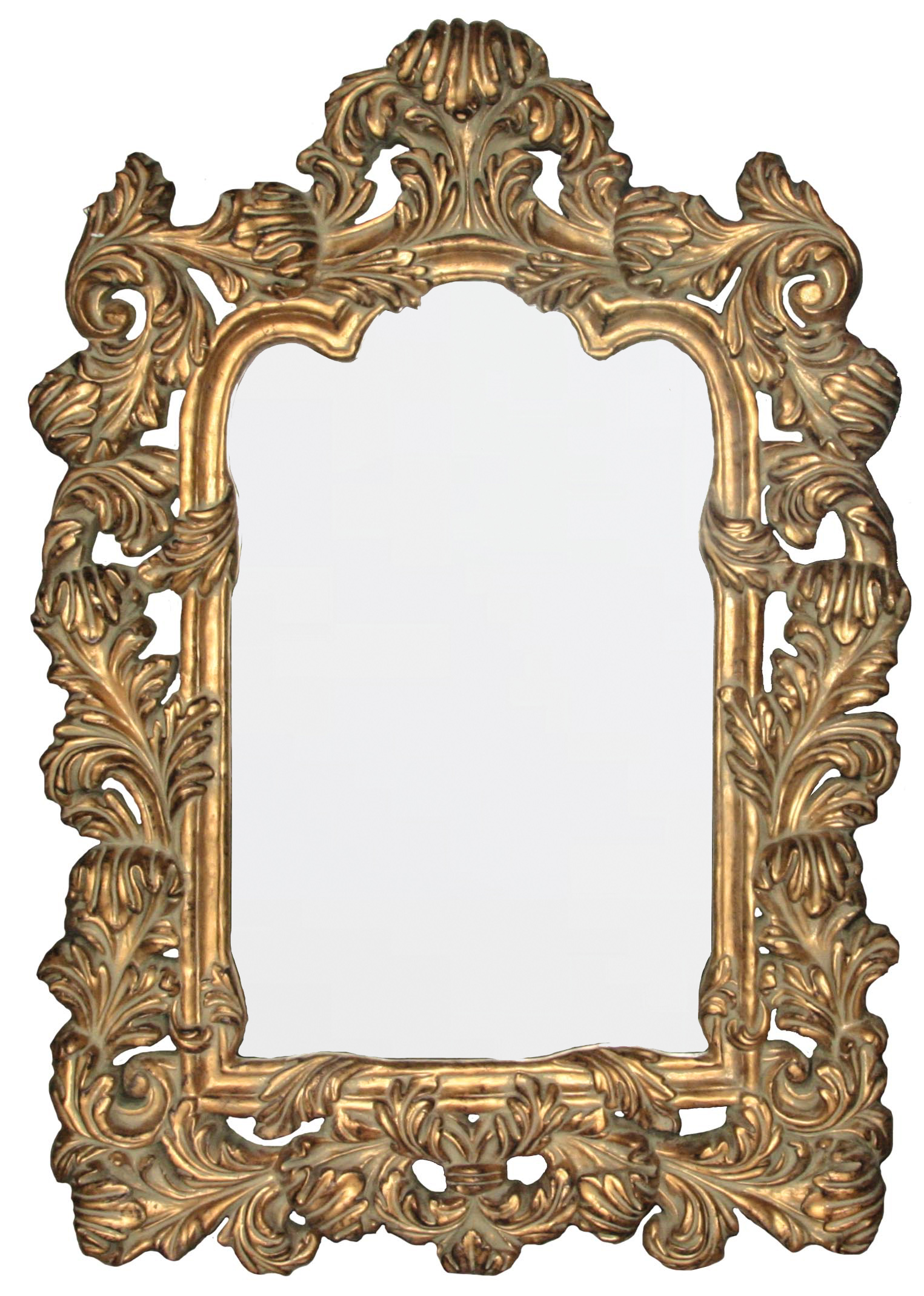 CF046 Wall décor art mirror gold classic ornate rectangular vertical